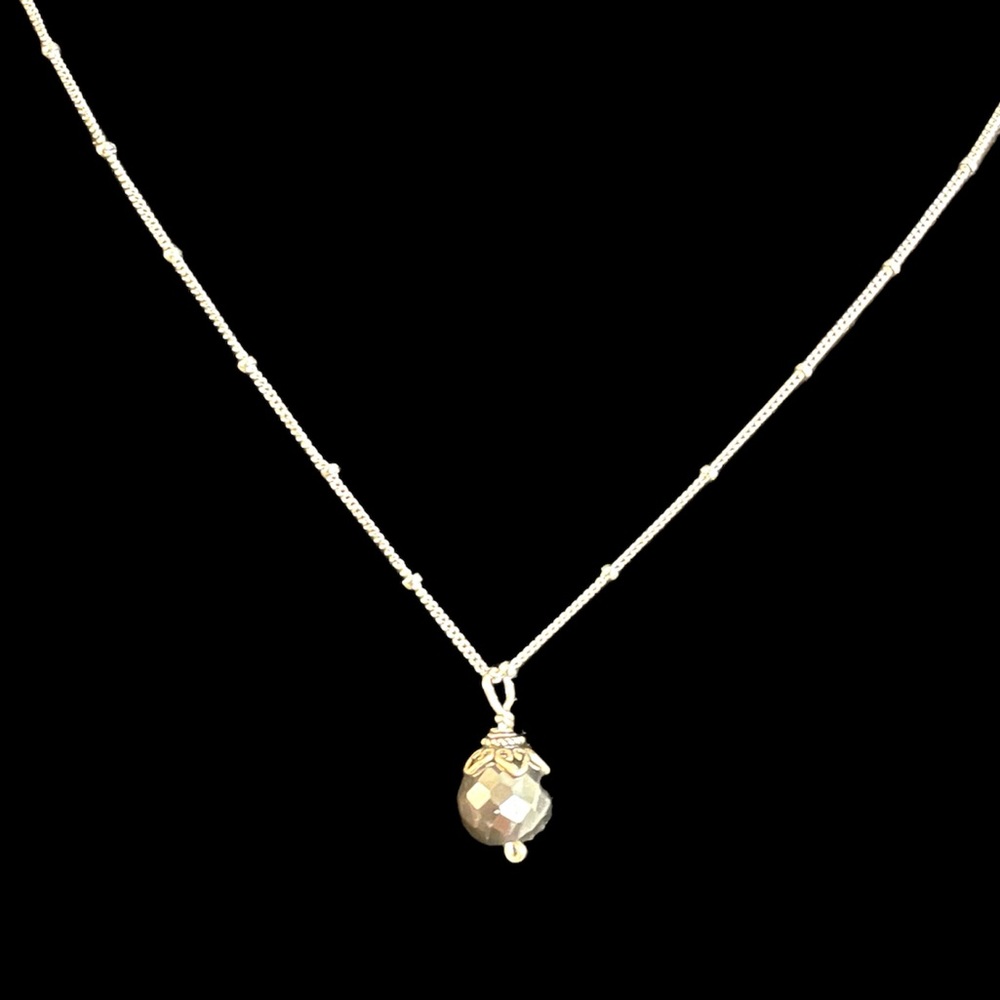 Genuine Black Diamond 925 Sterling Silver Necklace